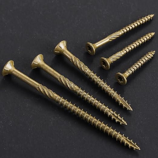 #10 * 3" Deck Screws, (68pcs) 1 lbs.Exterior Wood Screws, Rust Resistant Epoxy Coated, Bronze, T20 Star Bit
