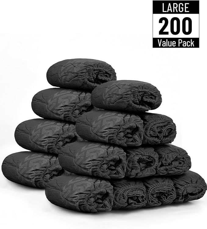 200 Count Shoe Covers Disposable Non-Slip, Premium Cloth Boot Covers, Slip-resistant, Durable, Breathable, Non-toxic, Recyclable