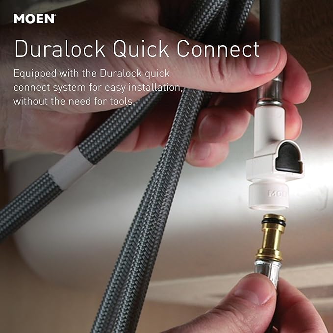 Moen Essie Matte Black One-Handle High Arc Pre-Rinse Spring Pulldown Kitchen Faucet with Power Clean, 87814BL