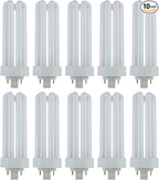 Sunlite CFL Plug-in PLT 4-Pin Triple Tube Light, 32 Watts, 4-Pin GX24q3 Base, 2400 Lumens, 4100K Cool White, 10 Pack