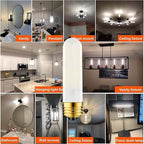 40 Watt T10 Clear Tubular Incandescent Light Bulb, Vintage Style Showcase Bulb,Showcase lamp, 2700K Soft White, E26 Medium Base, 280 Lumens (Misty White)