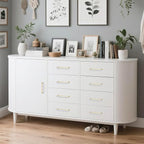 10 Pack 6.3 Inch(160mm) Hole Center Modern Brushed Gold Cabinet Pull Handle Timeless Vanity Drawer Pull Handle Classic Cabinet Hardware for Kitchen Dresser Bathroom, Screws Included, B-Gold(6.3x10)