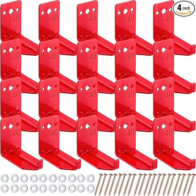 Queekay 20 Pack Fire Extinguisher Mount Universal Bracket 5 to 40 lb Fire Extinguisher Holder Wall Hook Hanger(Classic Style)
