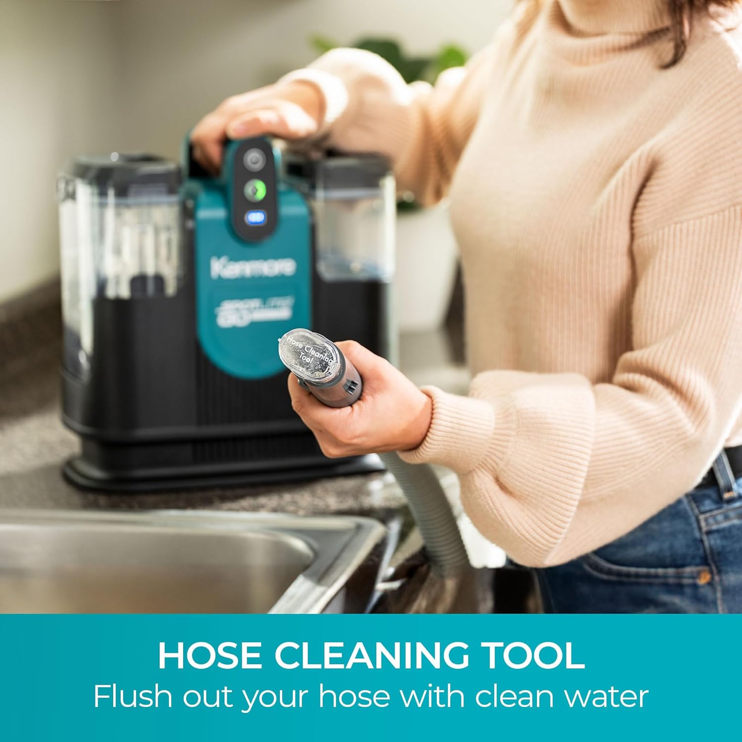 Kenmore KW1090 SpotLite Go 24V Cordless Brushless Portable Carpet Spot Cleaner, 16Kpa Power Suction, 55Mins Runtime with Hose Cleaning Tool for Pets, Area Rugs & Couches