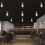 E26/E27 Screw Head Light Socket 100-240V Vintage Ceiling Light Wall Lamp Bulb Holder Socket for Hallway,Kitchen,Basement,Garage,Bar,Restaurant (Black)