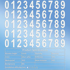 Mailbox Numbers Sticker - Reflective, Self Adhesive Numbers for Outside, Durable & Easy to Apply (White, 4 Inch)