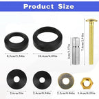 Universal Toilet Tank to Bowl Repair Kit Toilet Tank to Bowl Bolt & Gasket Hardware Kit for 2-Piece Toilet Seal American Standard Toilet Parts Toilet Repair Kit Inside Toilet Tank Replacement Kit