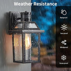 Motion Sensor Outdoor Wall Lights, Porch Light Outdoor 3 Lighting Modes, Dusk to Dawn Exterior Light Fixture, Waterproof, Outside Lights for House Front Door Patio Garage 2 Pack (Black)