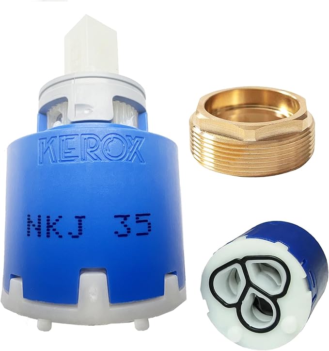 NKJ35A 35mm Faucet Cartridge, Replacement Cartridge,W/Right Rotation, Repair Compatible With Single Lever Fauce -KEROX (NKJ35A)
