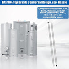 Magnesium Anode Rod 44" for Hot Water Heater,Compatible with Rheemm A.O. Smithh Giantt,Reliancee Richmondd,Hex Head 3/4" NPT x 44" Corroation Protect Anode Rod for Home Water Tank(Pack of 2)