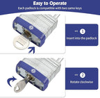 HOX Locks 12-Pack Keyed-Alike Padlocks w/ 1.2” Shackle, 1-9/16” Wide Body, Hardened Steel Case Shackle Padlock, Brass Cylinder - for Hasp Latch, Sheds, Fences, Storage Locker