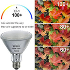 Vinaco PAR30 Flood Light 100W, 6 Pack High Brightness 1500LM PAR30 Halogen Long Neck Dimmable,PAR30L Flood 100 Watt 3000K Warm White, Long Lasting PAR30 100W 120V Flood Long Neck with E26 Base