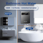 14kW Tankless Water Heater Electric, SIVUATEK 240V Instant On-Demand Hot Water Heater, 2 Point of Use, Self-Modulating, ETL Certified, Endless Water Supply for Home