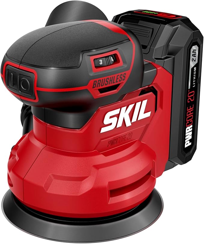 SKIL PWR CORE 20V Brushless 9-Tool Power Tool Combo Kit Including 2 * 2.0Ah Batteries, Charger, and Rolling Tool Box -CB8009B-20