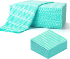 Disposable Dish Cloths,Multi use Reusable Cleaning Cloth,Machine Washable J Cloth,Heavy Duty Handy Cleaning Wipes 11.8" X 19.6" (Green 50 Count)