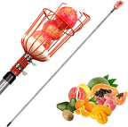 Walensee 23FT Fruit Picker, Adjustable Fruits Picker Tool with Fiberglass Pole, Big Basket and Storage Bag, Fruit Catcher Equipment Tree Picker for Lemons Apples Mango Orange Avocados Fruit Picking