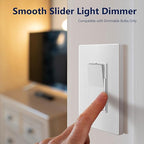 LIDER Dimmer Paddle Switch for Dimmable 300W LED/CFL Lights, 1-Pole or 3-Way, 120 V, Modern Upgrade, UL Listed, Wall Plate Included, White, 6 Pack