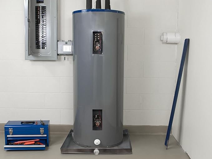 26GA Galvanized Drain Pan W/O Hole-Rust-Free Made for Electric Water Heater & Air Conditioning Units Protects Floor from Water Damage, Easy to Install- 32"x32"x2"