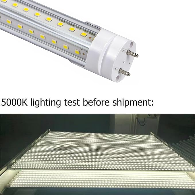 T8 LED Tube Lights 4ft,f40t12 Fluorescent Bulb Replacement,36W 3600lm,Daylight White 5000K,G13 4ft LED Bulbs,T12 Fluorescent Light Bulbs 48inch,Dual-Ended Power,Ballast Bypass,Pack of 10