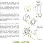 ASD 1 Light Square Dusk to Dawn Outdoor Wall Light Fixture | 60W E26 Bulb Socket 120V ETL Cylinder Up Down Lights | LED/CFL/Incandescent Bulb Wall Sconce | Front Door, Porch, Patio | Black