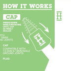 HEMPER Plugs + Caps | Universal Cleaning Plugs for Glass Water Pipes and More | Fits Male & Female Joints | Leak-Proof Seal Cleaning | Durable, Reusable & Easy to Use - (Green)