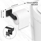 20-Pieces Matte Black Bathroom Accessories Set, 23.6 Inch Bath Towel Bar Set, SUS 304 Stainless Steel Bathroom Hardware Set, Towel Racks for Bathroom Wall Mounted.