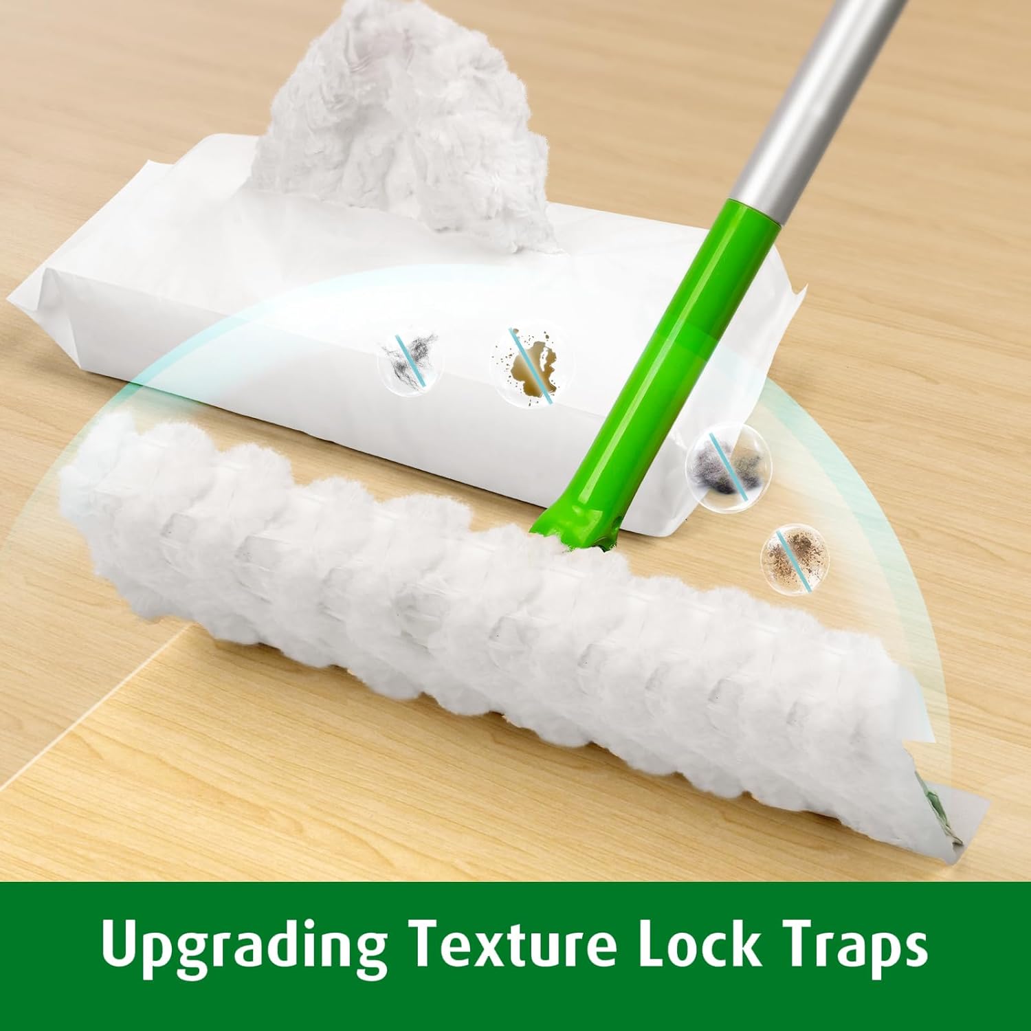 AIR U+ Dry Mop Pads for Swiffer Sweep and Mop, Heavy Duty Pet Dry Sweeper Refills, Sweeping Cloths for Cleaning Hardwood Floor Dust and Hair, Disposable, Unscented, 30 Count