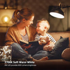 Lepro Vintage LED Bulbs, Dimmable Filament Bulb, 8W 800LM, 60W Equivalent, 2700K Warm White, Classic Clear Glass, A19 Shape, E26 Base, Pack of 5