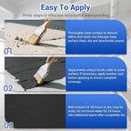 Polyurethane Waterproof Coating, 0.4 Gallon / 51 Fl Oz., Black Roof Sealant Multi-Surface Leak Repair Roofs, Foundations, Basements, Garages, Indoor and Outdoor Liquid Water Proof Sealant