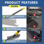 Multifunctional Flat Scraper, 88" Long Handle Manual Weeder, Heavy Duty Metal Floor Scraper Ice Chopper Snow Shovel Spade Garden Tool for Scraping, Ice Remove, Digging, Weeding, Lawn Edging