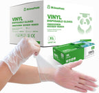Clear Vinyl Food Safe Disposable Gloves Latex Free Powder Free for Food Prep Handling Cooking Cleaning