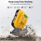 12V MAX Cordless Drill,Electric Power Drill Set with Battery & Charger, 3/8-Inch Keyless Chuck, 2 Variable Speed, 20+1 Torque Setting Power Tools Kit