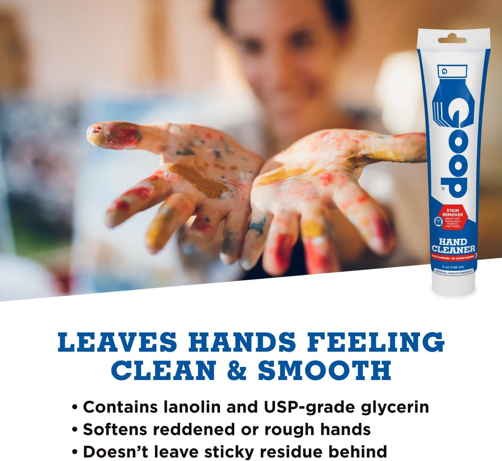 GOOP Original Multi-Purpose Waterless Hand Cleaner and Stain Remover - 5 oz Tube (Pack of 2)