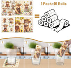 Swedish Dishcloths for Kitchen, 6PCS Floral Highland Cow Swedish Dish Cloths Gift Set, Reusable Washable Absorbent Dish Towel for Home Cleaning