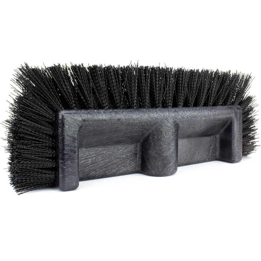 SPARTA Multi-Level Tile Scrub Brush 12" Wide Brush Head, Heavy-Duty Tile Cleaning Brush with End Bristles for Commercial Tiles, Tubs and Floor, Plastic, 12 Inches, Black, (Pack of 12)