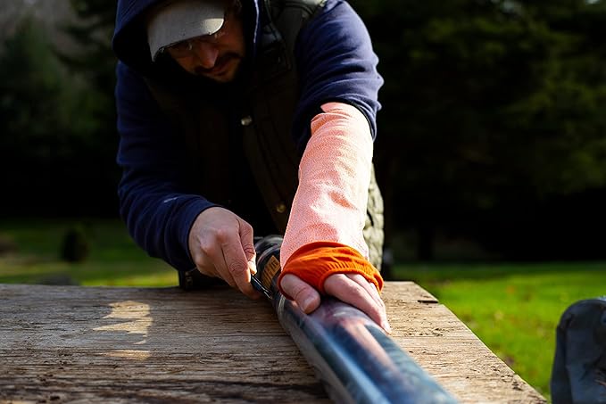 J H Cut Resistant Sleeves with Thumb Slot,ANSI Level A6,Arm Protection for Glass Handling,Machining,Metal Handling,18" 1pair