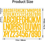 10 Sheets 780 Pcs Vinyl Letter and Number Stickers - Waterproof, Self-Adhesive Alphabet for Mailbox, Door, Window, Cars, Boats, Address(Orange, 1in & 2in)