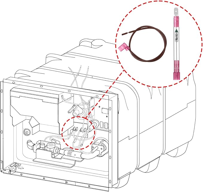 RV Water Heater Thermal Cutoff Kit - Replacement Parts Thermal Fuse - Compatible with Atwood 91447 93866 Models # GCH6-4E GCH6-6E G6A-7E G6A-8E GC6AA-9E GCH10A-2E G610-3E GH610-3E XT Series (2 Pcs)