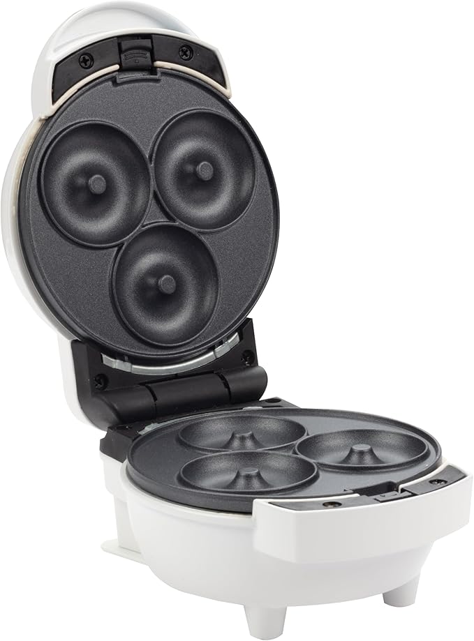 3 in 1 Mini Breakfast Maker- Make Mini Waffles Donuts Pancakes or Eggs all in 1 Multi Use Appliance- Easily Swap & Clean Interchangeable Griddle Plates- Small Electric Nonstick Holiday Baker Xmas Gift