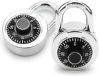 Combination Padlock,Lock for Gym and School Lockers Safe,Black Turntable,Mini Combination Lock(Pack of 2)