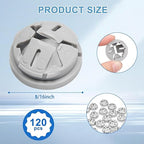 120 PCS 3/8-1/2 Inch Non Metallic Button Push-in Bulk Connector, Cable Connectors Electrical Conduit Fittings Junction Box Gray, Fits for 1/2 Inch Knockouts