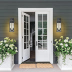 Darkaway Outdoor Wall Lights for House, Exterior Lighting Fixtures Wall Mount Porch Lights Waterproof Outdoor Sconce Lights with Clear Glass for Patio Hallway Garage E12 Socket