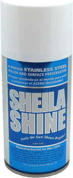 Sheila Shine 12 x 10 Oz. Low Voc Stainless Steel Cleaner and Polish Aerosol Spray, Protects Household Kitchen Surfaces, Removes Residue, Fingerprint, Polish & Leaves a Streak Free Shine for Appliances