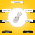 Brixwell Tilter Stem for Cordless 2" Faux Wood Blinds, Clear Finish, Plastic Material, Window Hardware Replacement for Cordless Blind Parts, 2" Length, 1/4" Width, Pack of 2