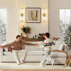 Glass Rods Wall Light Fixture Indoor Brass Bathroom Vanity Lights Beside Mirror Lighting Lamps Up and Down Wall Mounted Light E12 Socket