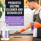 Multi-Purpose Probiotic Enzyme Cleaner, Made in USA - Pet Stain and Odor Remover - Concentrated - Professional & Home Strength Drains, Floors, Bathrooms, Toilets Trash Can, (1 gallon, Lavender)
