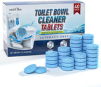 Toilet Bowl Cleaner Tablets 40 Pack, Long-Lasting Drop-in Tank Tablets with Sustained-Release Technology, Fight Tough Stains & Odors, Household & Commercial Use, Compatible with Most Toilets-Automatic