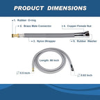 Grandiance Replacement Hose Kit for Moen Pull Down Kitchen Faucet, Compatible with Moen Kitchen Sink Faucet Replacement Part 150259/187108, 68" Quick Connect Hose