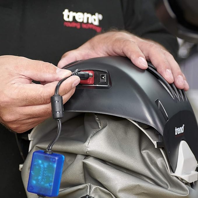 Trend Airshield Pro Full Air Circulating Face Shield w/ Ear Defenders - Complete Face and Hearing Protection Pack, AIR/PRO/D2