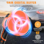 Cordless Car Buffer Polisher, Car Polishing Kit with 21V 2 X 4.0Ah Batteries, Orbital Eccentric Buffers with 8 Variable Speed Up to 6000 RPM, 6IN Touchscreen Buffer for Car Detailing/Scratch Removing